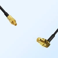 MMCX/Male - RP SMA/Bulkhead Female Right Angle Coaxial Jumper Cable