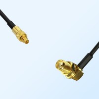 MMCX/Male - SMA/Bulkhead Female Right Angle Coaxial Jumper Cable