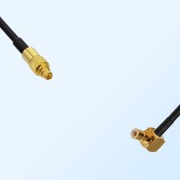 MMCX/Male - SMB/Male Right Angle Coaxial Jumper Cable