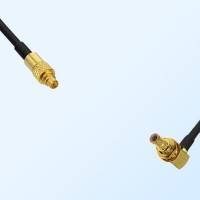 MMCX/Male - SMB/Bulkhead Male Right Angle Coaxial Jumper Cable