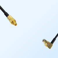 MMCX/Male - SMC/Male Right Angle Coaxial Jumper Cable
