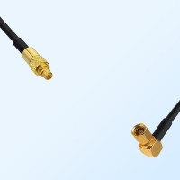 MMCX/Male - SMC/Female Right Angle Coaxial Jumper Cable