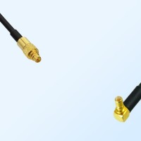 MMCX/Male - SSMB/Male Right Angle Coaxial Jumper Cable