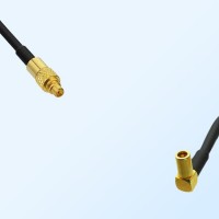 MMCX/Male - SSMB/Female Right Angle Coaxial Jumper Cable