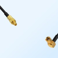 MMCX/Male - SSMC/Female Right Angle Coaxial Jumper Cable