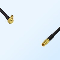 MMCX/Male Right Angle - MMCX/Female Coaxial Jumper Cable