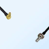 MMCX/Male R/A - QMA/Bulkhead Female with O-Ring Coaxial Jumper Cable