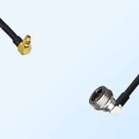 MMCX/Male Right Angle - QN/Male Right Angle Coaxial Jumper Cable