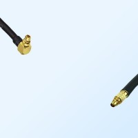 MMCX/Male Right Angle - RP MMCX/Male Coaxial Jumper Cable