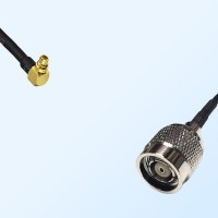 MMCX/Male Right Angle - RP TNC/Male Coaxial Jumper Cable