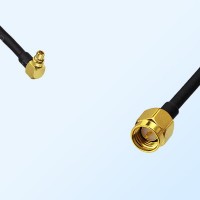 MMCX/Male Right Angle - SMA/Male Coaxial Jumper Cable