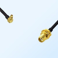 MMCX/Male Right Angle - SMA/Bulkhead Female Coaxial Jumper Cable