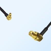 MMCX/Male R/A - SMA/Bulkhead Female R/A Coaxial Jumper Cable