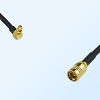 MMCX/Male Right Angle - SMB/Female Coaxial Jumper Cable