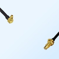MMCX/Male Right Angle - SMC/Bulkhead Male Coaxial Jumper Cable