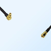 MMCX/Male Right Angle - SMC/Female Coaxial Jumper Cable