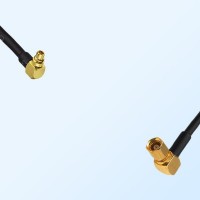MMCX/Male Right Angle - SMC/Female Right Angle Coaxial Jumper Cable