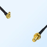 MMCX/Male Right Angle - SSMA/Bulkhead Female Coaxial Jumper Cable