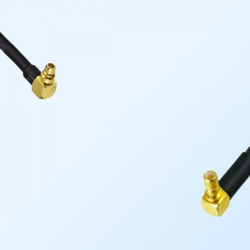 MMCX/Male Right Angle - SSMB/Male Right Angle Coaxial Jumper Cable