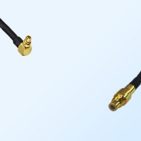 MMCX/Male Right Angle - SSMC/Male Coaxial Jumper Cable