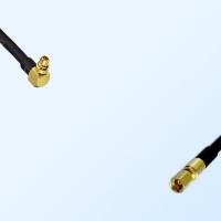 MMCX/Male Right Angle - SSMC/Female Coaxial Jumper Cable