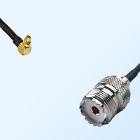MMCX/Male Right Angle - UHF/Female Coaxial Jumper Cable