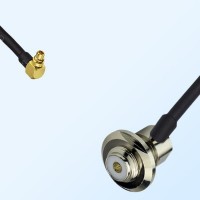 MMCX/Male R/A - UHF/Bulkhead Female R/A Coaxial Jumper Cable