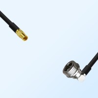 MMCX/Female - QN/Male Right Angle Coaxial Jumper Cable