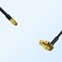 MMCX/Female - RP SMA/Bulkhead Female Right Angle Coaxial Jumper Cable