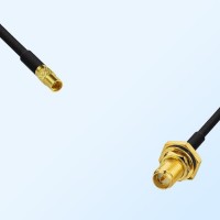RP SMA Bulkhead Female with O-Ring - MMCX Female Cable Assemblies