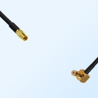 MMCX/Female - SMB/Male Right Angle Coaxial Jumper Cable