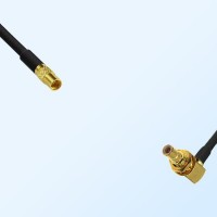 MMCX/Female - SMB/Bulkhead Male Right Angle Coaxial Jumper Cable