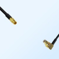 MMCX/Female - SMC/Male Right Angle Coaxial Jumper Cable