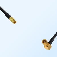 MMCX/Female - SMC/Female Right Angle Coaxial Jumper Cable
