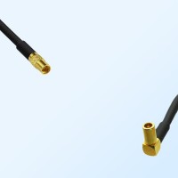MMCX/Female - SSMB/Female Right Angle Coaxial Jumper Cable