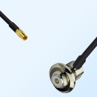 MMCX/Female - UHF/Bulkhead Female Right Angle Coaxial Jumper Cable