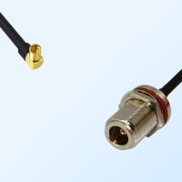 MMCX/Female R/A - N/Bulkhead Female with O-Ring Coaxial Jumper Cable