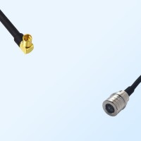 MMCX/Female Right Angle - QMA/Male Coaxial Jumper Cable
