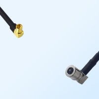MMCX/Female Right Angle - QMA/Male Right Angle Coaxial Jumper Cable