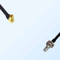 MMCX/Female R/A - QMA/Bulkhead Female with O-Ring Coaxial Jumper Cable