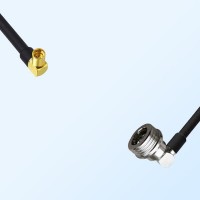 MMCX/Female Right Angle - QN/Male Right Angle Coaxial Jumper Cable