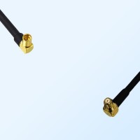 MMCX/Female Right Angle - RP MCX/Male Right Angle Coaxial Jumper Cable