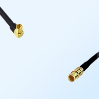 MMCX/Female Right Angle - RP MCX/Female Coaxial Jumper Cable