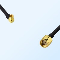 MMCX/Female Right Angle - RP SMA/Male Coaxial Jumper Cable