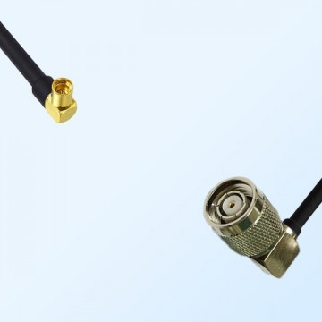 MMCX/Female Right Angle - RP TNC/Male Right Angle Coaxial Jumper Cable