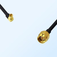 MMCX/Female Right Angle - SMA/Male Coaxial Jumper Cable