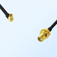 MMCX/Female Right Angle - SMA/Bulkhead Female Coaxial Jumper Cable