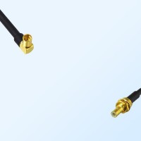 MMCX/Female Right Angle - SMB/Bulkhead Male Coaxial Jumper Cable