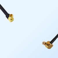 MMCX/Female Right Angle - SMB/Male Right Angle Coaxial Jumper Cable