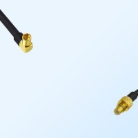 MMCX/Female Right Angle - SMC/Male Coaxial Jumper Cable